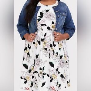 Torrid Floral Midi Dress - Black, Pink, Yellow